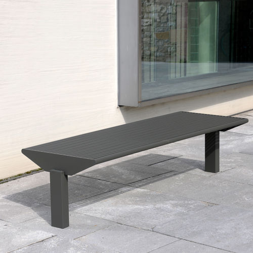 Banc public contemporain - SIARDO 50R - BENKERT BÄNKE - en acier à revêtement par poudre / sans dossier / sans accoudoirs