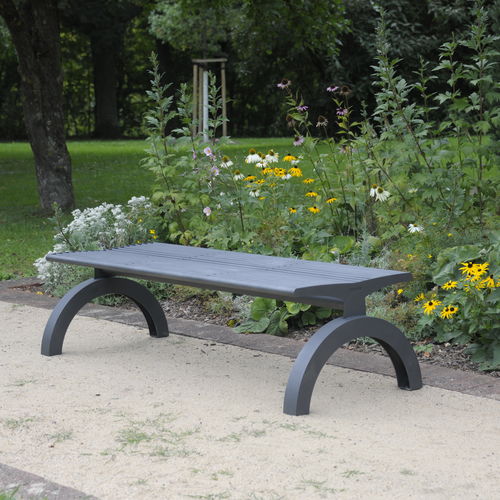 Banc public contemporain - SIARDO 140R - BENKERT BÄNKE - en acier à revêtement par poudre / sans dossier / sans accoudoirs