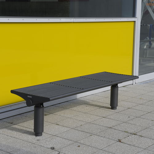 Banc public contemporain - SIARDO 400R - BENKERT BÄNKE - en acier à revêtement par poudre / sans dossier / fait main