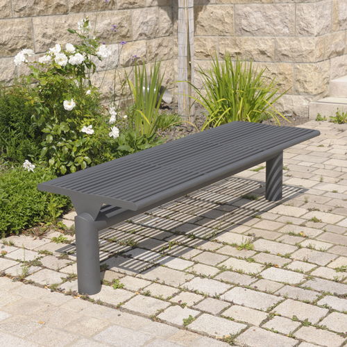 Banc public contemporain - SIARDO L40R - BENKERT BÄNKE - en acier inoxydable laqué / 100% recyclable