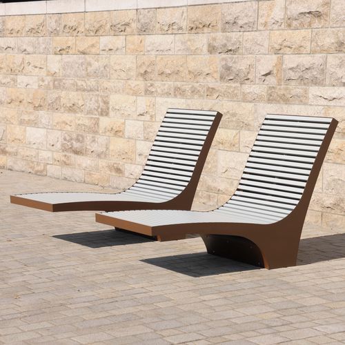 Bain de soleil contemporain - COMFONY 600 - BENKERT BÄNKE - en aluminium thermolaqué / en acier inoxydable laqué / pour espace public