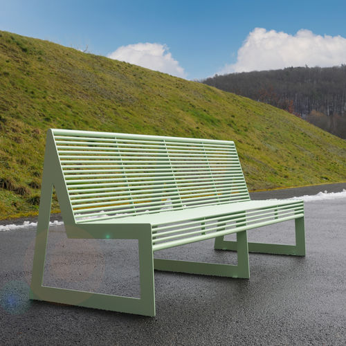 Banc public contemporain - SIARDO 30R - BENKERT BÄNKE - en acier à revêtement par poudre / avec dossier / sans accoudoirs