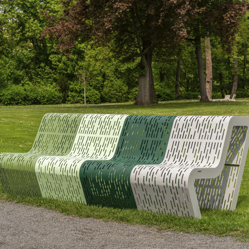 Chaise contemporaine - CHALIDOR 700 - BENKERT BÄNKE - d'extérieur / en acier inoxydable / en acier à revêtement par poudre