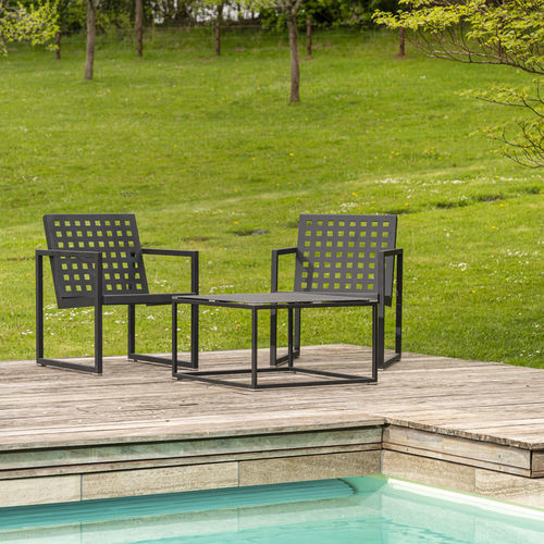 Salon de jardin contemporain - CHALIDOR 600 S - BENKERT BÄNKE - en acier inoxydable / résidentiel / professionnel