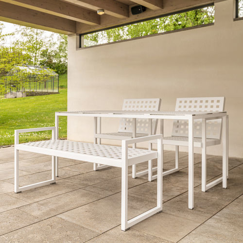 Ensemble table et chaises contemporain - CHALIDOR 600 M - BENKERT BÄNKE - pour restaurant / d'extérieur / en inox