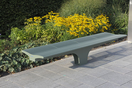 Banc public contemporain - SIARDO S20R - BENKERT BÄNKE - en acier à revêtement par poudre / en acier inoxydable / sans dossier