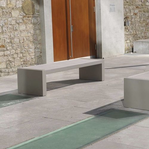Banc public en acier inoxydable - SICORUM M700 - BENKERT BÄNKE - sans dossier / sans accoudoirs / fait main