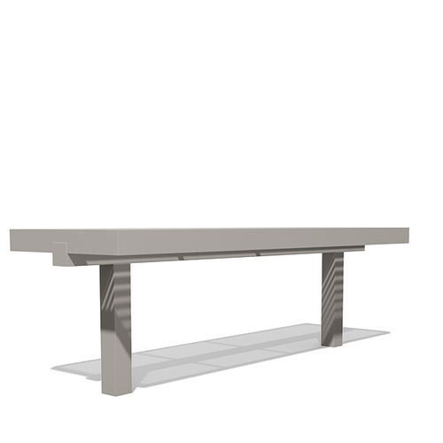 Table de pique-nique contemporaine - SICORUM M900 - BENKERT BÄNKE - en acier inoxydable / avec piètement en acier inoxydable / rectangulaire