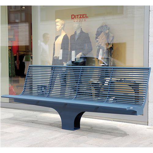 Banc public contemporain - SIARDO S20R - BENKERT BÄNKE - en acier à revêtement par poudre / avec dossier / avec accoudoirs