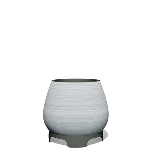 Jardinière en plastique - ELEMENT 01 A - BENKERT BÄNKE - en acier inoxydable / en verre / ronde