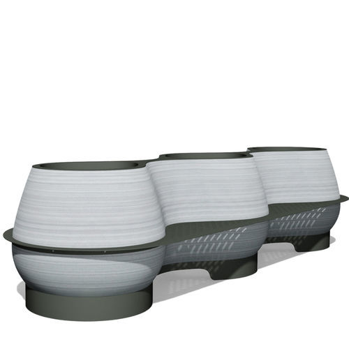 Jardinière en acier inoxydable - ELEMENT 03 A OS - BENKERT BÄNKE - en acier inoxydable à revêtement par poudre / ronde / conique