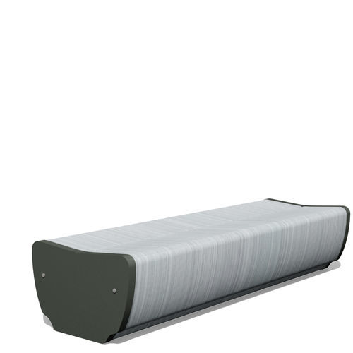 Banc contemporain - HOCKERBANK  - BENKERT BÄNKE - en plastique / en acier inoxydable / en verre