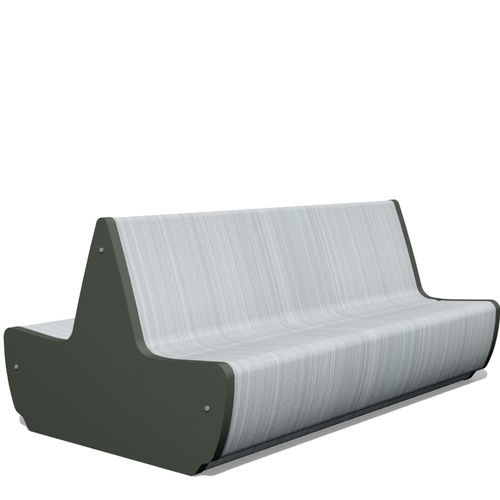 Banc contemporain - DOPPELBANK - BENKERT BÄNKE - en acier inoxydable / en acier inoxydable à revêtement par poudre / avec dossier