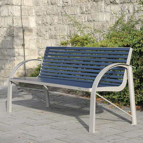 Banc public contemporain - COMFONY 120 - BENKERT BÄNKE - en acier à revêtement par poudre / en aluminium / en PET