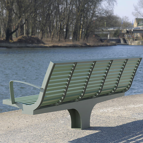 Banc public contemporain - COMFONY S20 - BENKERT BÄNKE - en aluminium / en acier inoxydable laqué / en PET