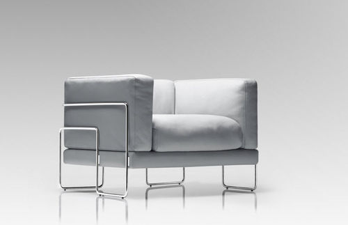 Fauteuil club contemporain - PEN CLUB - steiner - en cuir / en tissu
