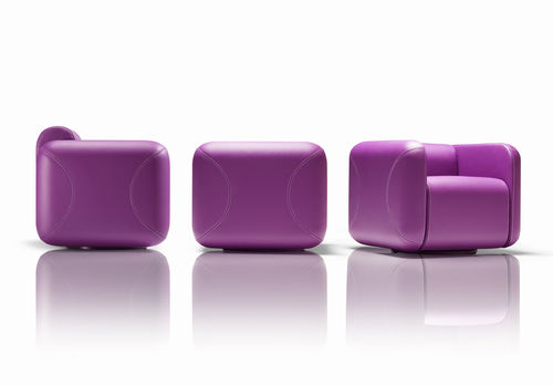 Fauteuil contemporain - SWEET - steiner - en cuir / en tissu