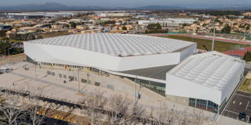 Structure tendue sur ossature métallique - MIRAMAS  - SMC2 - pour couverture / avec membrane en pvc / pour terrain de sport