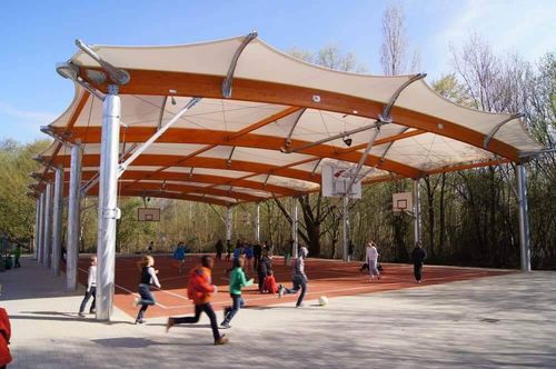 Structure tendue sur ossature en bois - HAMBOURG - SMC2 - pour couverture / pour espace public / pour le secteur événementiel
