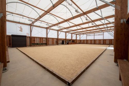 Structure tendue sur ossature en bois - CAZOULS-LES-BEZIERS - SMC2 - pour couverture / pour espace public