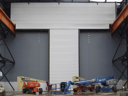 Porte industrielle pliante - OVERHEAD CRANE - Champion Door - en tissu / grande ouverture