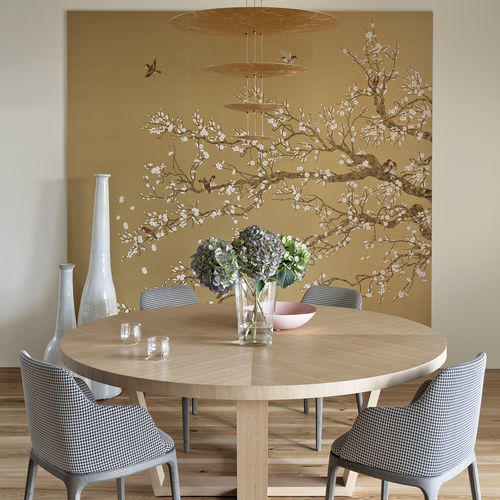 Papier peint oriental - SPARROWS - Misha wallcoverings - en soie / à motif nature / chinoiserie