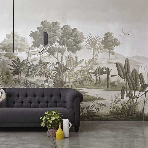 Papier peint classique - THE SPICE ROUTE - Misha wallcoverings - en soie / à motif nature / panoramique