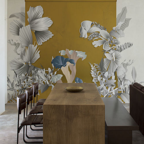 Papier peint contemporain - FORMOSA  - Misha wallcoverings - en soie / à motif floral / aspect papier peint