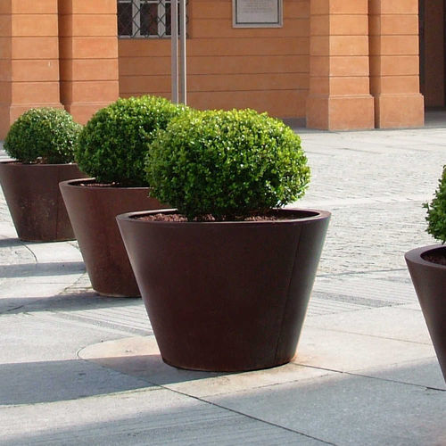 Jardinière en acier inoxydable - PITOCCA - METALCO - en acier COR-TEN® / en acier à revêtement par poudre / en tôle d'acier