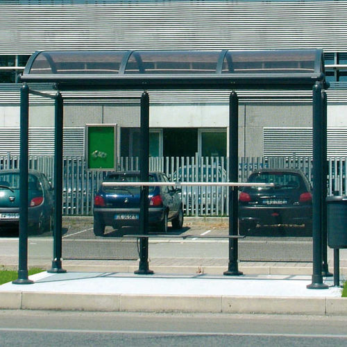 Abribus en verre trempé - PARTNERS - METALCO - en acier inox / en acier à revêtement par poudre / en aluminium extrudé