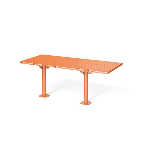 Table contemporaine - BREAK TIME TI - METALCO - en acier à revêtement par poudre / avec piètement en acier thermolaqué / rectangulaire