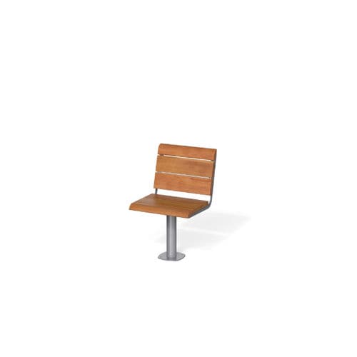 Chaise contemporaine - BREAK TIME W - METALCO - d'extérieur / en bois / avec piètement en acier à revêtement par poudre
