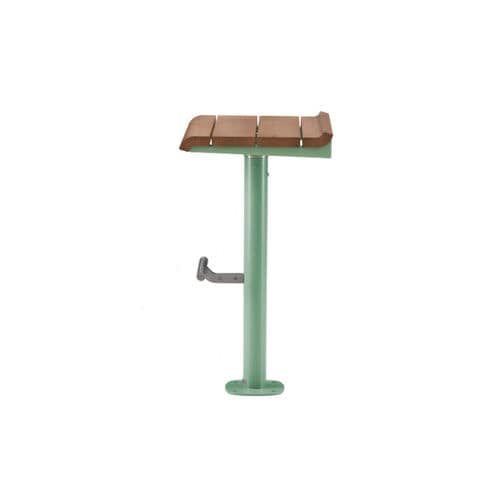 Tabouret de bar contemporain - BREAK TIME W - METALCO - en bois / avec piètement en acier inoxydable / avec piètement en acier à revêtement par poudre