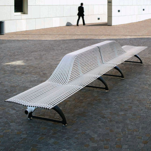 Banc public contemporain - LIBRE EVOLUTION - METALCO - en acier à revêtement par poudre / en acier inoxydable / en aluminium