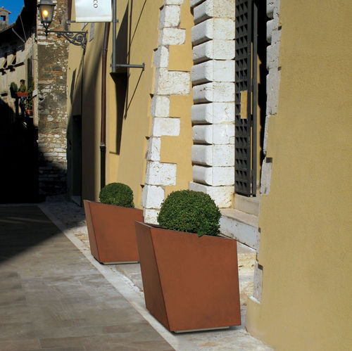 Jardinière en acier inoxydable - ALFA BETA GAMMA - METALCO - en acier COR-TEN® / en acier à revêtement par poudre / en tôle d'acier