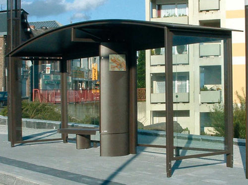 Abribus en aluminium - MERAK - METALCO - en aluminium extrudé / en verre / en acier à revêtement par poudre