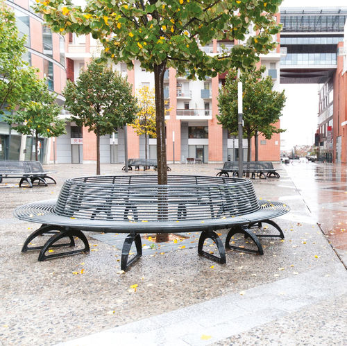 Banc public contemporain - LIBRE SETTORE - METALCO - en acier à revêtement par poudre / en aluminium / en fonte d'aluminium