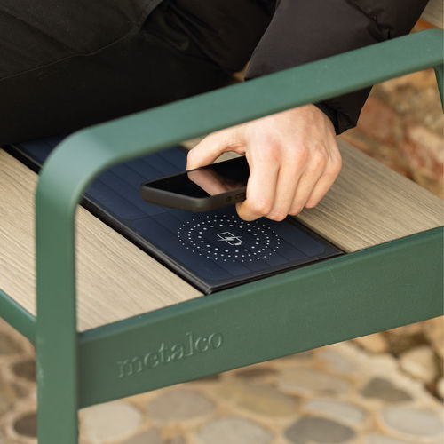 Banc public moderne - BAILO WPC SMART - METALCO - WPC / en aluminium peint / en acier peint