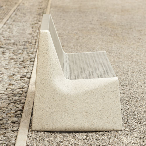 Banc public contemporain - ME40 I - METALCO - en acier / en pin / en marbre
