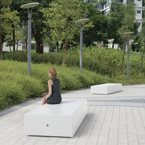 Banc contemporain - BIG I-BOX - METALCO - en béton à haute performance / sans dossier / sans accoudoirs