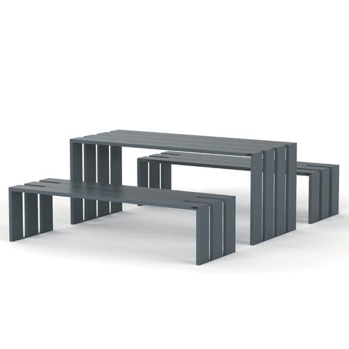 Banc public contemporain - TOSO - METALCO - en acier peint / sans dossier / sans accoudoirs