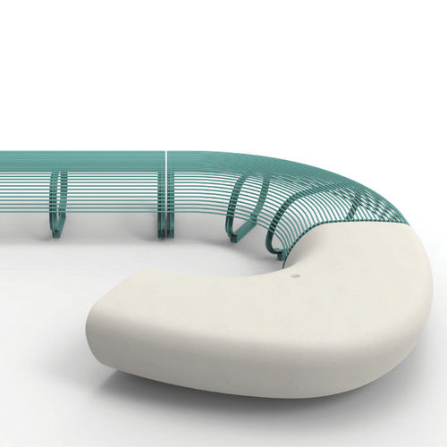 Banc public moderne - TREE WIRE - METALCO - en aluminium peint / en acier peint / sans dossier