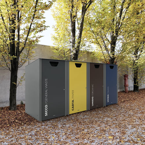 Cache-conteneur de recyclage - COVER 240 - METALCO - en acier à revêtement par poudre
