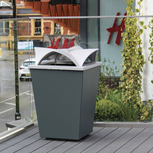 Poubelle publique - ECOMIX - METALCO - de tri sélectif / en acier inoxydable / en acier à revêtement par poudre