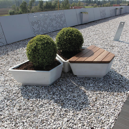 Jardinière en béton à haute performance - AUSTEN F - METALCO - trapézoïdale / modulable / moderne
