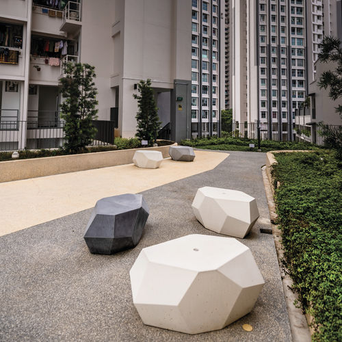 Banc public contemporain - HOBA - METALCO - en béton à haute performance / sans dossier / sans accoudoirs