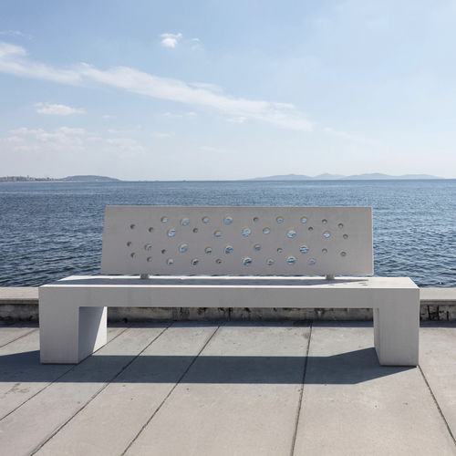 Banc public contemporain - GAIA - METALCO - en béton à haute performance / avec dossier / sans dossier