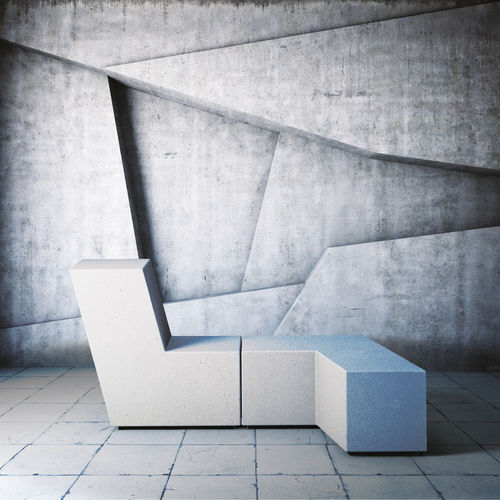 Banc public contemporain - UP - METALCO - en béton à haute performance / avec dossier / sans dossier