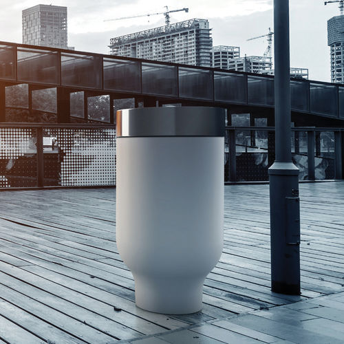 Poubelle publique - CUP - METALCO - sur pied / en acier à revêtement par poudre / en béton à haute performance