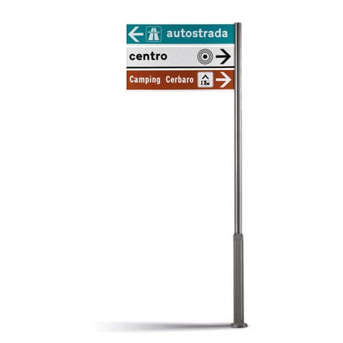 Panneau signalétique sur pieds hauts - SINGULA - METALCO - au sol / en aluminium extrudé / en acier à revêtement par poudre